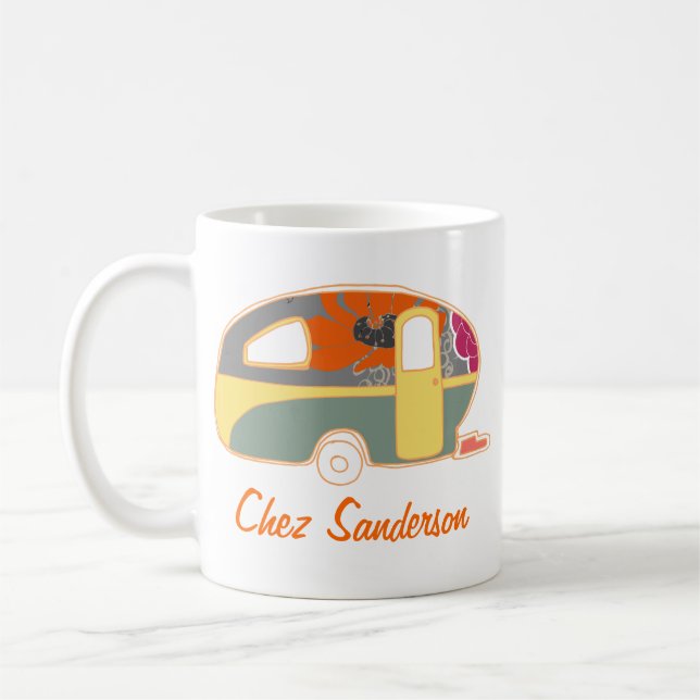 Personalized Retro Caravan Owners Mugs (Left)