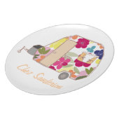 Personalized Retro Caravans Melamine Plate (Left Side)
