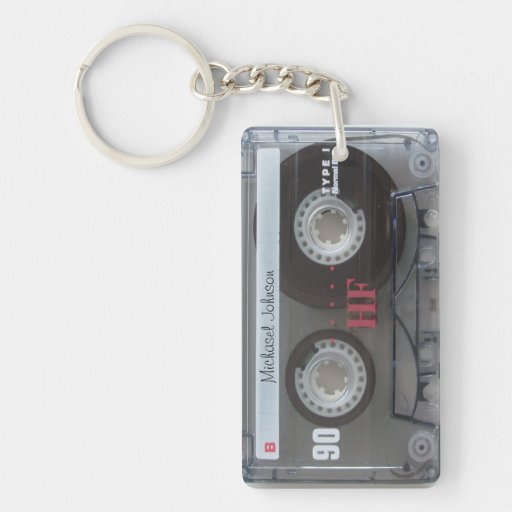 Personalized retro Cassette mix-tape Keychain | Zazzle