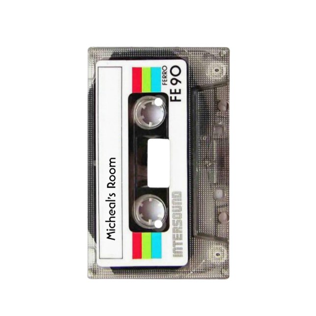 Personalized Retro Cassette Mix-Tape Light Switch Cover (Front)
