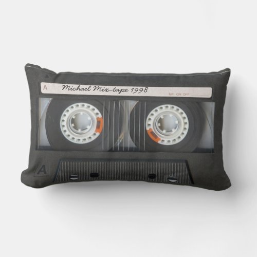 Personalized retro Cassette mix_tape Lumbar Pillow
