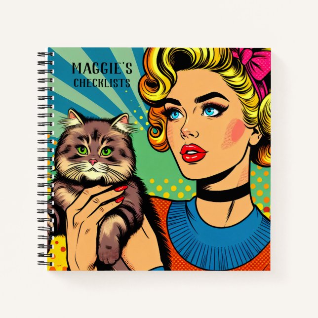 Personalized Retro Checklist Notebook (Front)