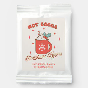 Personalized Retro Christmas Hot Chocolate Favors Drink Mix