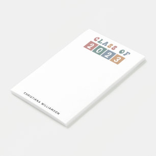Personalized Retro Class of 2023 Graduation Cute Post-it Notes