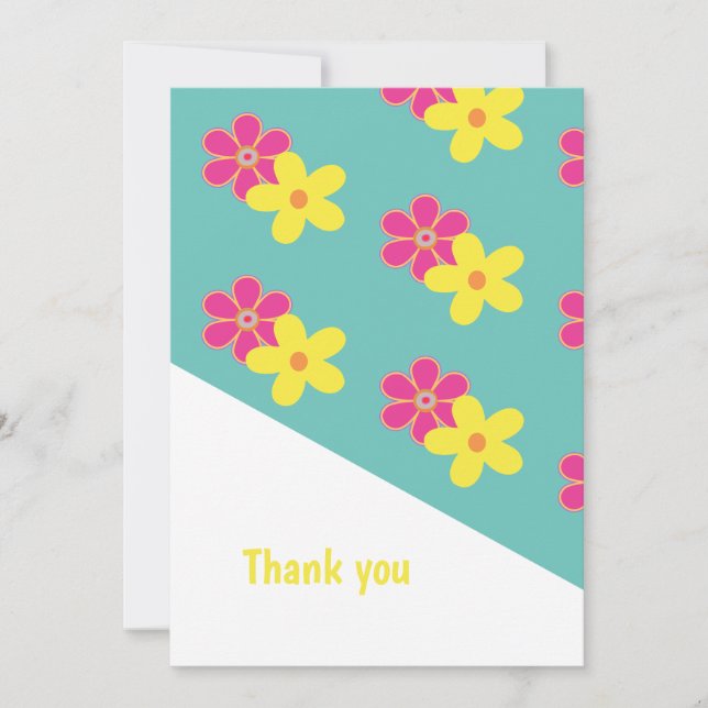 Personalized Retro Colorful Thank You Invitation (Front)