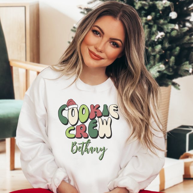 Personalized Retro Cookie Crew Christmas Matching Sweatshirt (Creator Uploaded)