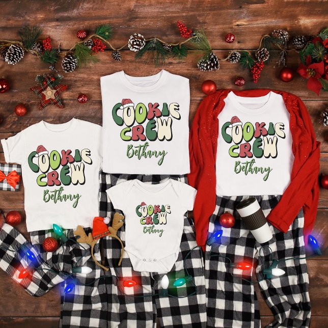 Personalized Retro Cookie Crew Christmas Matching T-Shirt (Creator Uploaded)