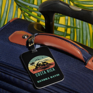 Personalized Retro Costa Rica Souvenir Luggage Tag