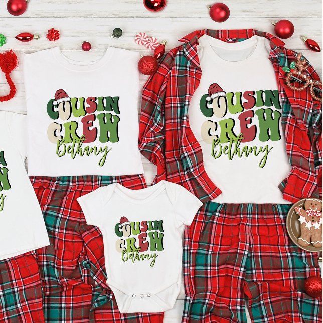 Personalized Retro Cousin Crew Christmas Matching Sweatshirt (Creator Uploaded)