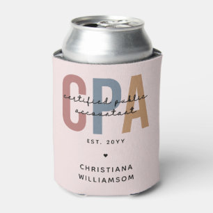 Personalized Retro CPA Certified Public Accountant Can Cooler