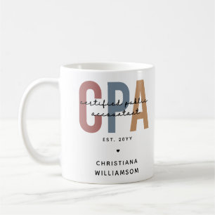 Personalized Retro CPA Certified Public Accountant Coffee Mug