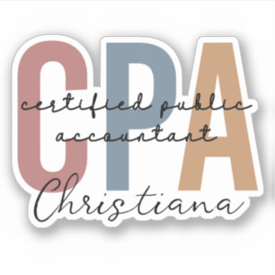 Personalized Retro CPA Certified Public Accountant Sticker