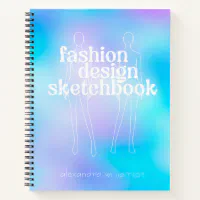 Personalized Blue Artist Sketchbook Notebook