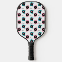 Personalized Retro Flamingo Pickleball Paddle