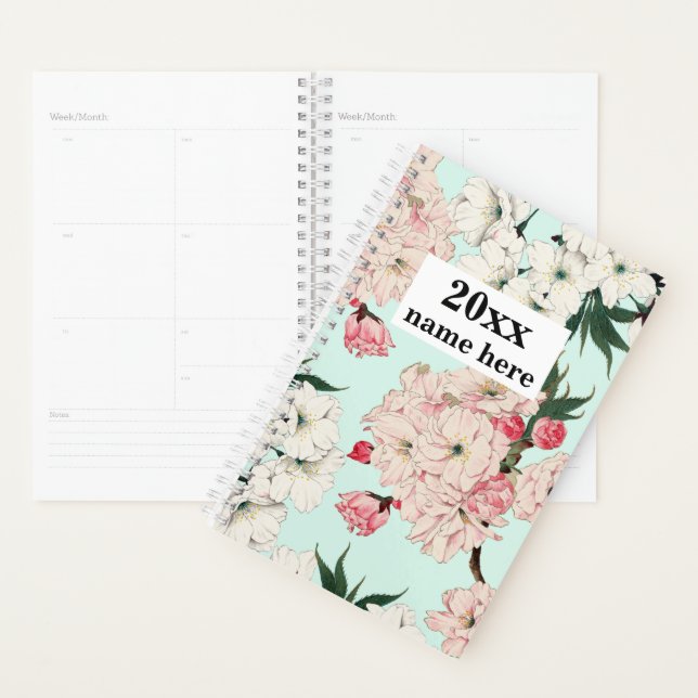 Personalized Retro Floral Planner (Display)