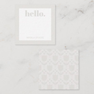 Personalized Retro Flower Note Card