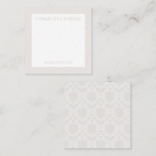 Personalized Retro Flower Note Card