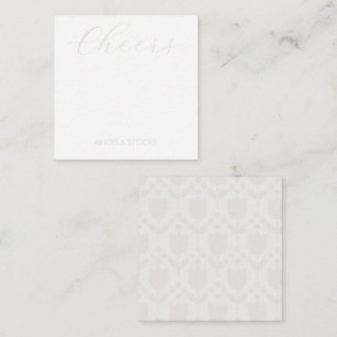 Personalized Retro Flower Note Card