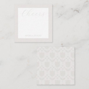 Personalized Retro Flower Note Card