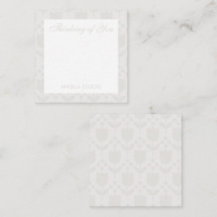 Personalized Retro Flower Note Card