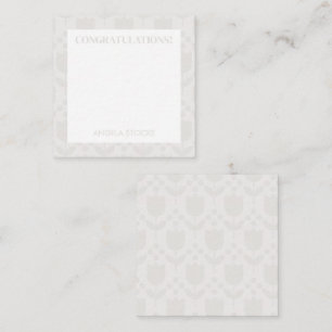 Personalized Retro Flower Note Card