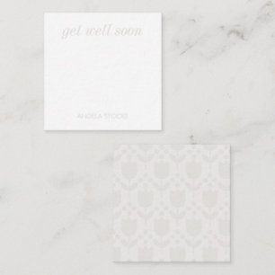 Personalized Retro Flower Note Card