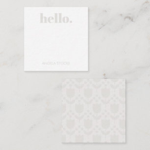 Personalized Retro Flower Note Card