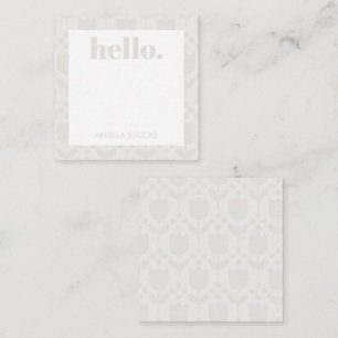 Personalized Retro Flower Note Card