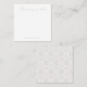 Personalized Retro Flower Note Card