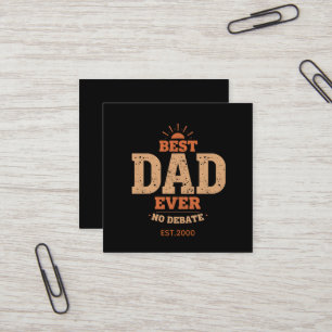 Personalized Retro Foodie Best Dad Ever Business C Square Business Card