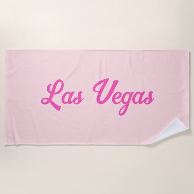 Personalized Retro Fun Custom Destination Beach Towel (Front)