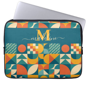 Personalized Retro Geometric Colorful  Laptop Sleeve
