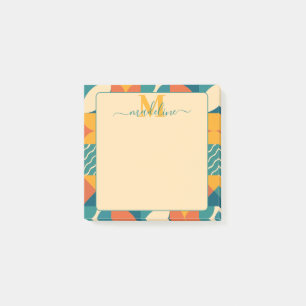 Personalized Retro Geometric Colorful  Post-it Notes