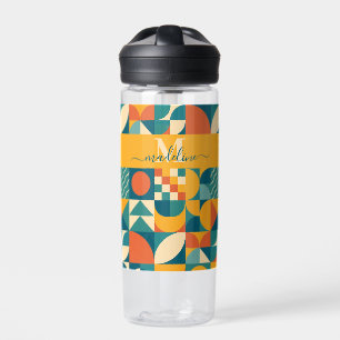 Personalized Retro Geometric Colorful Water Bottle