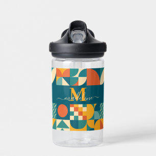 Personalized Retro Geometric Colorful Water Bottle