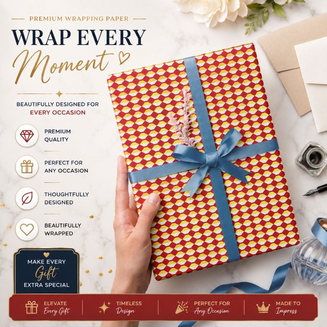 Personalized Retro Geometric Gift Wrap (Creator Uploaded)