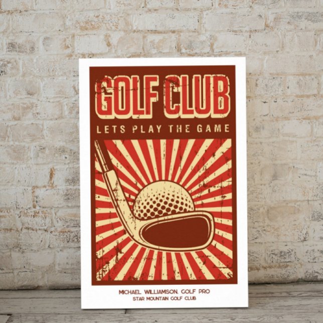 Personalized Retro Golf Club Poster (Creator Uploaded)