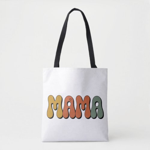 Personalized Retro Groovy Mama Mother's Day  Tote Bag
