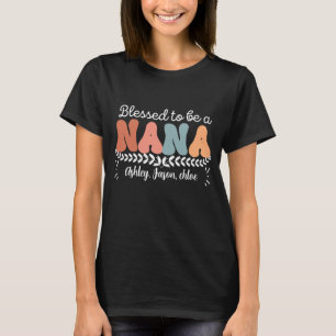 Personalized retro groovy nana typography T-Shirt