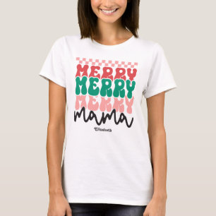 Personalized Retro Holiday Merry Merry Mama Xmas T-Shirt