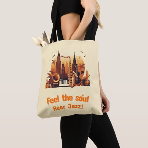 Personalized Retro Jazz Tote bag