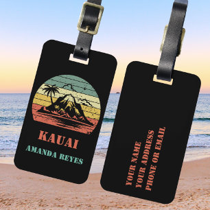 Personalized Retro Kauai Luggage Tag