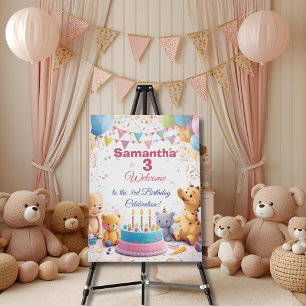 Personalized Retro Kids Birthday Foam Board