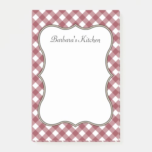 Personalized Retro Kitchen Post It Notes Gift