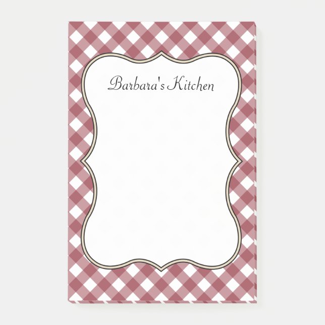 Personalized Retro Kitchen Post It Notes Gift (Front)