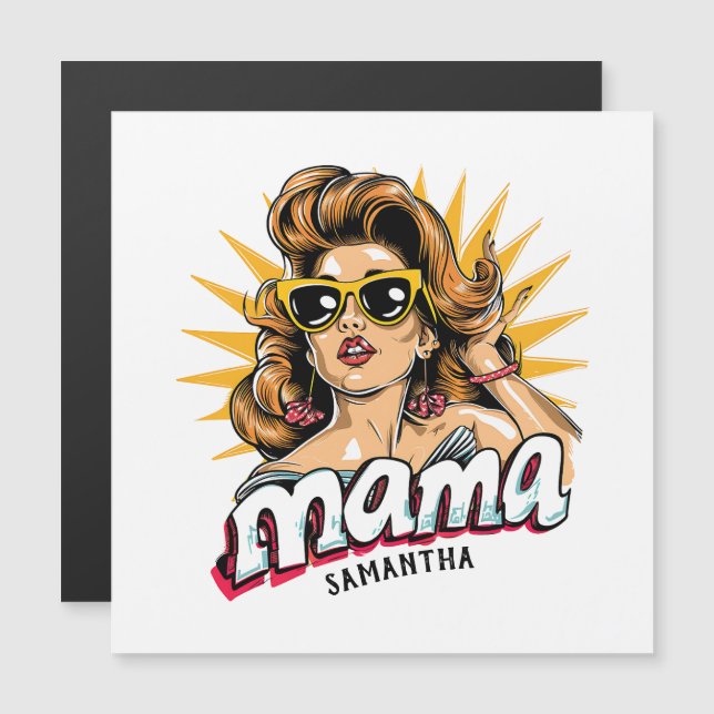 Personalized Retro  Mama Pop Art 1 (Front/Back)