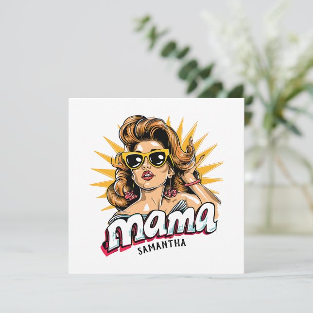 Personalized Retro  Mama Pop Art 1 (Standing Front)