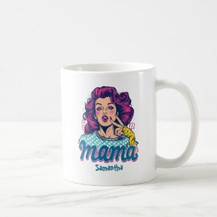Personalized Retro Mama Pop Art (11) Coffee Mug