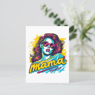 Personalized Retro Mama Pop Art (12) Postcard