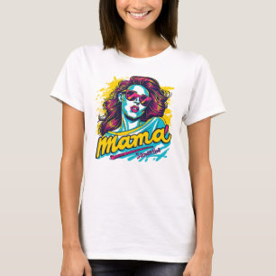 Personalized Retro  Mama Pop Art (12) T-Shirt